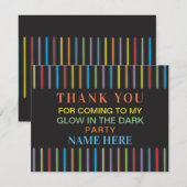 Birthday Party Dank je gloed in de donkere kaarten (Voorkant / Achterkant)