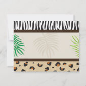 Birthday Party Dank u voor Safari Zoo Bedankkaart (Achterkant)