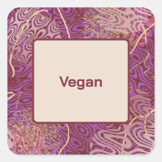 Birthday Party Dietary Requirement Vegan Vierkante Sticker