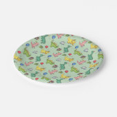 Birthday Party Dinos Papieren Bordje (Gekanteld)