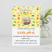 Birthday party Dinosaur baby Kaart (Staand voorkant)