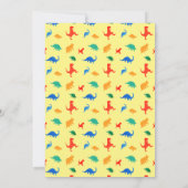 Birthday party Dinosaur baby Kaart (Achterkant)