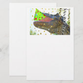 Birthday Party Dinosaur Briefpapier (Voorkant / Achterkant)