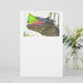 Birthday Party Dinosaur Briefpapier (Staand voorkant)
