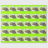 Birthday Party Dinosaur Cadeaupapier (Vlak)