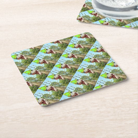 Birthday Party Dinosaur Kartonnen Onderzetters (Schuin)
