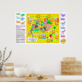 Birthday Party Dinosaurs Game Poster (Keuken)
