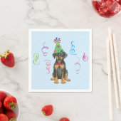 Birthday Party Doberman Napkins Servet (Insitu)
