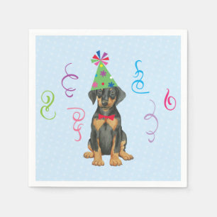 Birthday Party Doberman Napkins Servet