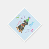Birthday Party Doberman Napkins Servet (Hoek)