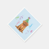Birthday Party Dogue de Bordeaux Napkins Servet (Hoek)