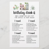 Birthday Party Drink als Game bewerkbare kaart (Voorkant)