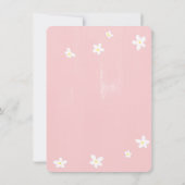 Birthday Party Dusty Roos Cute Daisies Simple Girl Kaart (Achterkant)