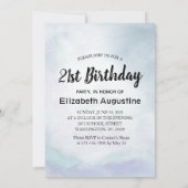 Birthday Party Elegant Blauwgroen Gold Agate Geode Kaart (Achterkant)