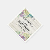 Birthday Party Elegant Succulent Plant Rustisch Ho Servet (Hoek)