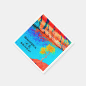 Birthday Party, elke leeftijd, gouden gele boompap Servet (Hoek)