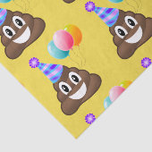 Birthday Party Emoji Poop Tissue Paper (geel) Tissuepapier (Detail)