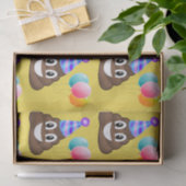 Birthday Party Emoji Poop Tissue Paper (geel) Tissuepapier (Geschenk)