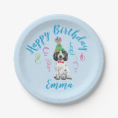 Birthday Party English Cocker Spaniel Paper Bord (Voorkant)