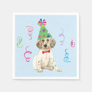 Birthday Party English Setter Napkins Servet