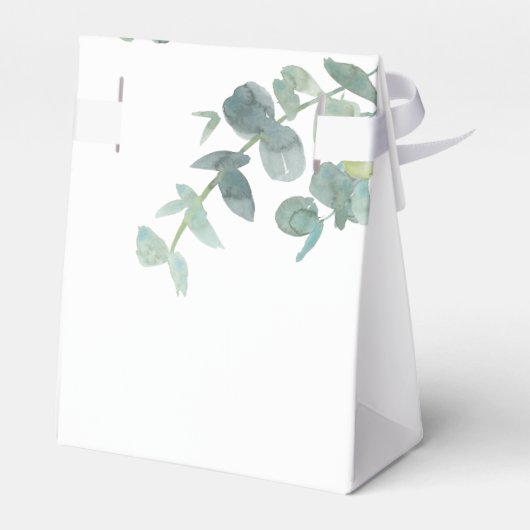 Birthday Party eucalyptus greenery white dankjewel Bedankdoosjes (Achterkant)