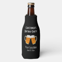 Birthday Party Favor Beer Cheers Modern Typografie