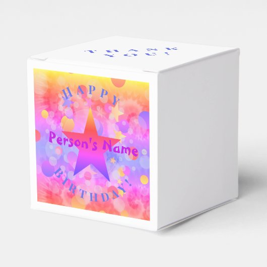Birthday Party Favor Box HAMbyWG Bedankdoosjes (Voorkant Zijde)