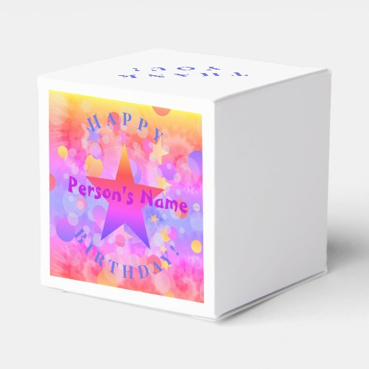Birthday Party Favor Box HAMbyWG Bedankdoosjes (Achterkant)