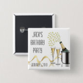 Birthday Party Favor Button (Voorkant /achterkant)
