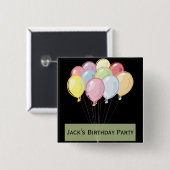Birthday Party Favor Button (Voorkant /achterkant)