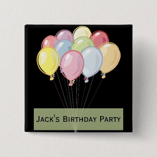 Birthday Party Favor Button (Voorkant)