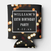 Birthday Party Favor Modern Typografie Blikjeskoeler (Achterkant)