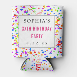 Birthday Party Favor Modern Typografie Blikjeskoeler