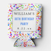 Birthday Party Favor Modern Typografie Blikjeskoeler (Voorkant)