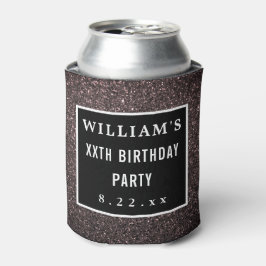 Birthday Party Favor Modern Typography Black Blikjeskoeler