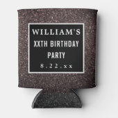 Birthday Party Favor Modern Typography Black Blikjeskoeler (Voorkant)