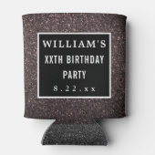 Birthday Party Favor Modern Typography Black Blikjeskoeler (Achterkant)