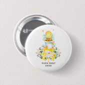 Birthday Party Favors Cute Honey Bee Birthday Ronde Button 5,7 Cm (Voorkant /achterkant)