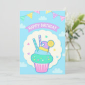 Birthday Party Feestdagenkaart (Staand voorkant)
