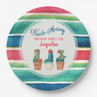Birthday Party Fiesta Nacho Gemiddelde Cactus Pots Papieren Bordje