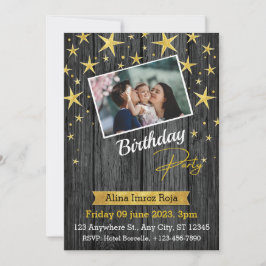 Birthday Party Flat Invitation Kaart, formaat: 5 x Kaart