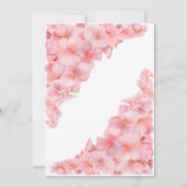 Birthday Party Floral Pink Hydrangeas White Kaart (Achterkant)