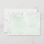 Birthday party floral white elegant save the date (Achterkant)