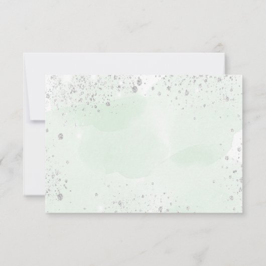 Birthday party floral white elegant save the date (Achterkant)