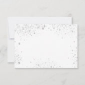 Birthday party floral white elegant save the date (Achterkant)