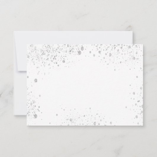 Birthday party floral white elegant save the date (Achterkant)