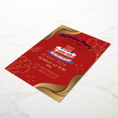 Birthday Party Folie Uitnodiging (Gedraaid)