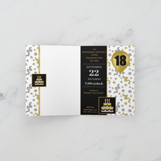 Birthday Party for 18th Black and Gold (Binnen)