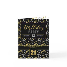 Birthday Party for 21st Black and Gold