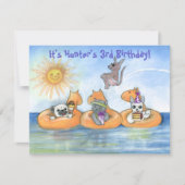 Birthday Party for Child's "Party Animal" Kaart (Voorkant)